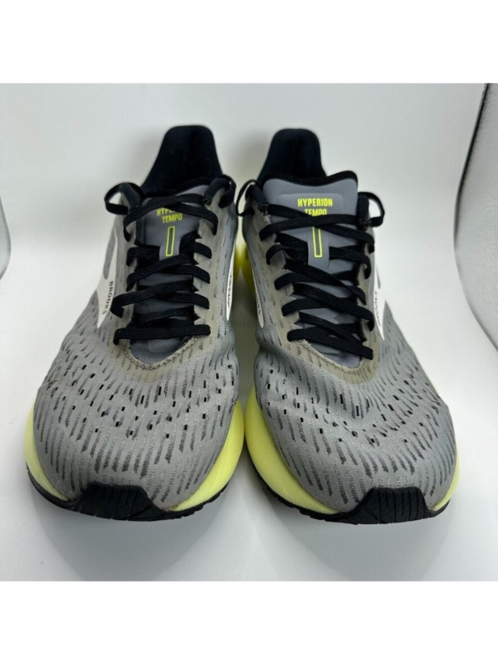 Brooks Hyperion Tempo Shoes Mens Size 10 Gray Yellow Running Cushioned - Picture 3 of 11